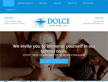 Tablet Screenshot of dolceskincare.com